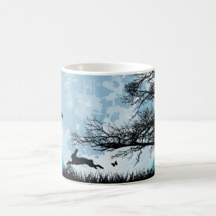 Mug Lune mystique avec silhouette de lapin