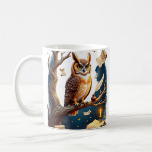 Mug Lunettes de hibou Dark Academia Pot de stylo encre