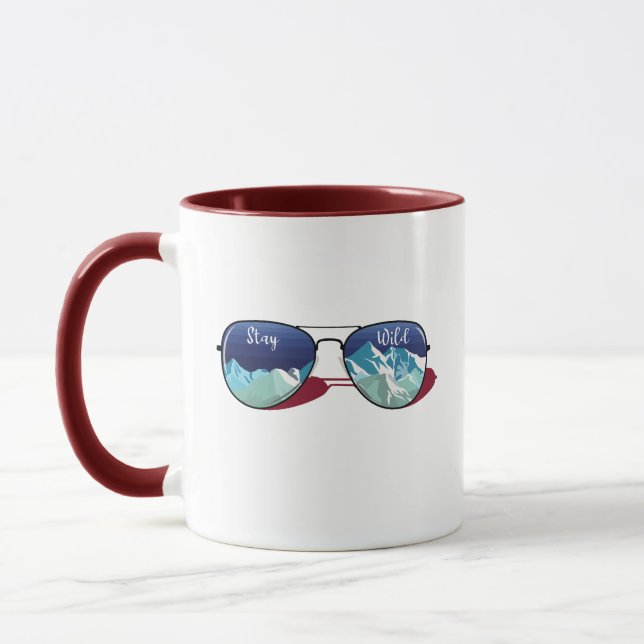 Mug Lunettes de soleil de montagne (Gauche)