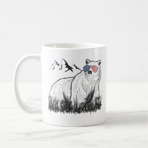 Mug Lunettes de soleil Retro Black Grizzly Bear Mounta