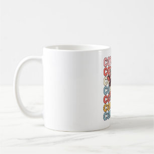 Mug Lunettes de soleil rétro Cow Mom gravure vintage D
