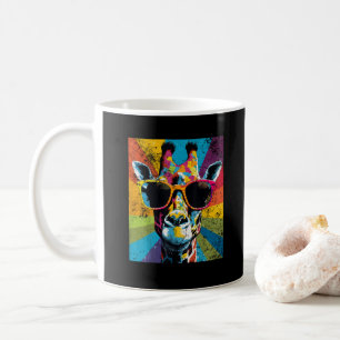 Mug Lunettes de soleil vintage girafe drôle animal afr