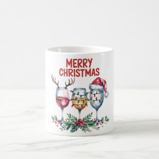 Mug Lunettes de vin Design Joyeux Noël