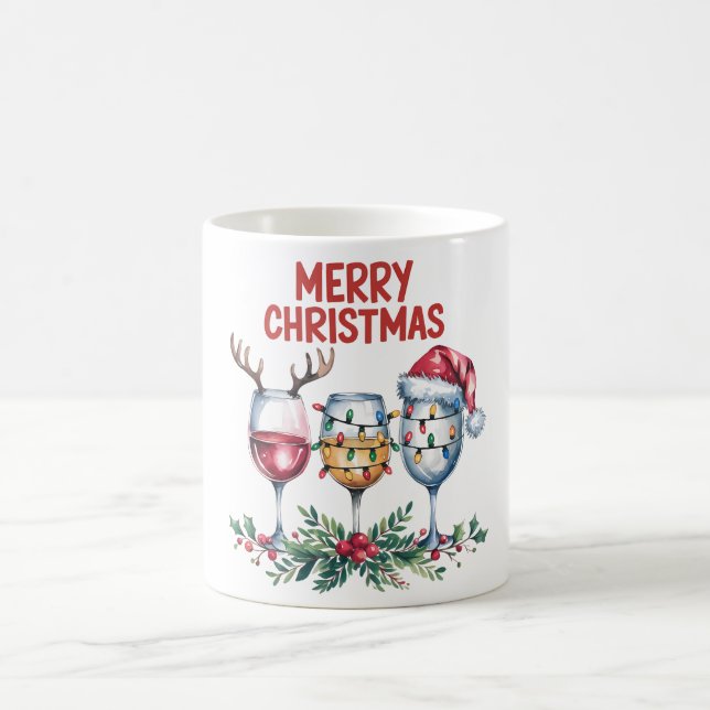 Mug Lunettes de vin Design Joyeux Noël (Centre)