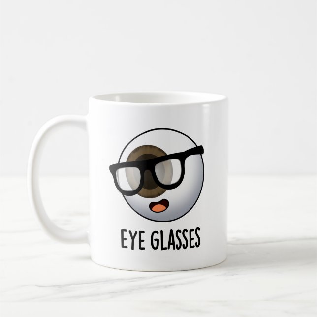 Mug Lunettes d'yeux amusant Puns d'yeux (Gauche)