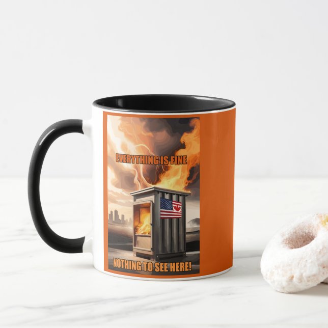 Mug L'unité nord-américaine : un Débardeur de la fumée (Avec donut)