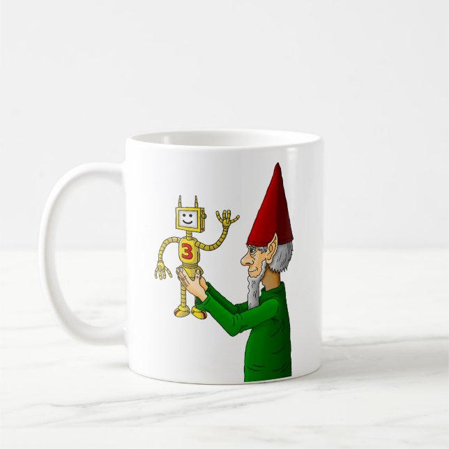 Mug Lutin de Noël et robot (Gauche)