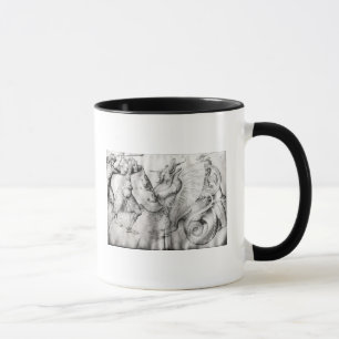 Mug Luttez entre les guerriers et un dragon, c.1450