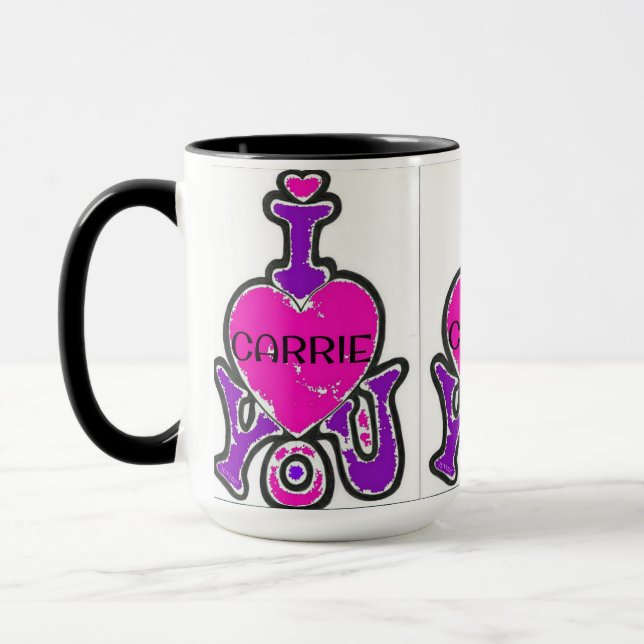 Mug LUVMUG™ Carrie - LUVYBZ® Love Cadeaux Café Cup (Gauche)