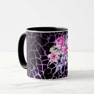 Mug Luxe moderne violet Rose noir Tigar
