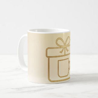 Mug Luxury Minimal Golden Gift Icon Christm Mug, 11 oz