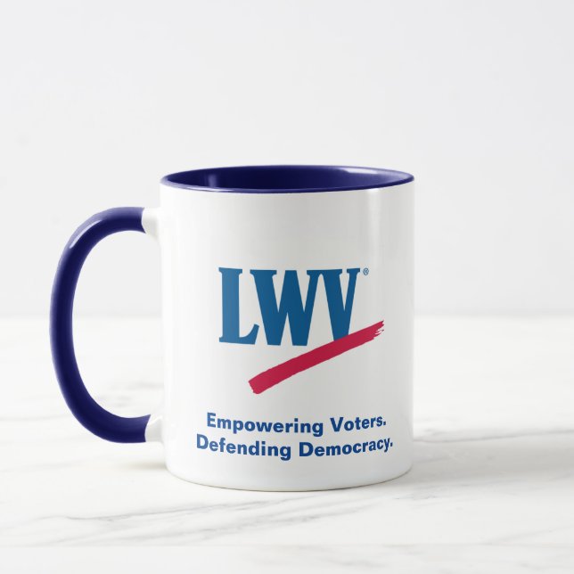 Mug LWV avec Accent Bleu. (Gauche)