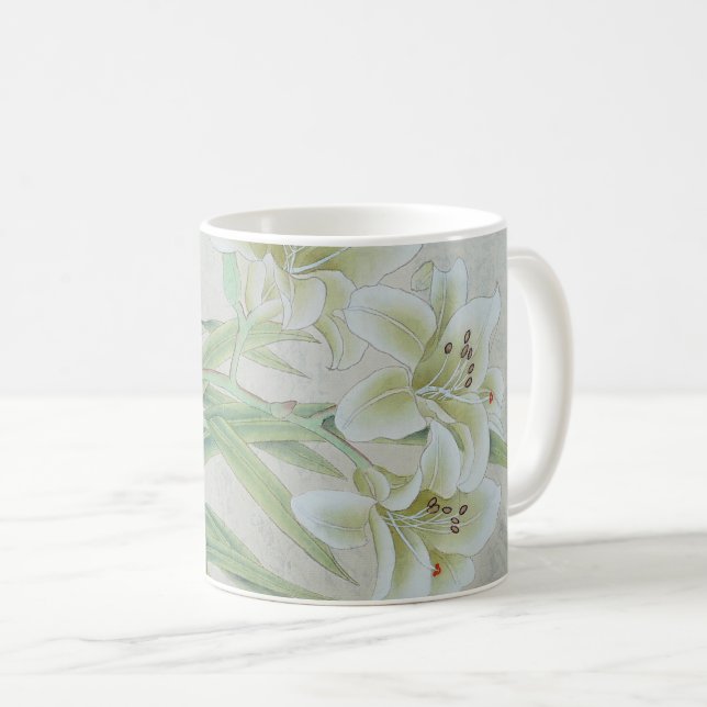 Mug Lys blancs (Devant droit)