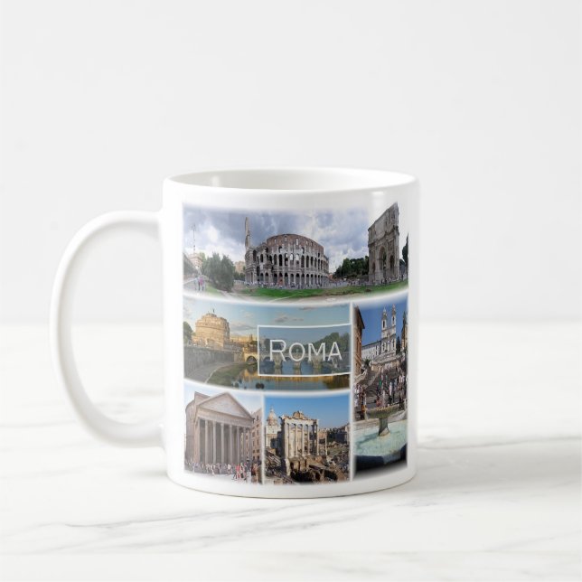 Mug LZO006 ROME, Mosaïque, Latium, Italie, (Gauche)