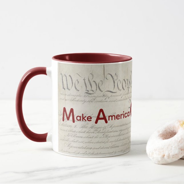 Mug M A C A - Make America Constitutional Again! (Avec donut)