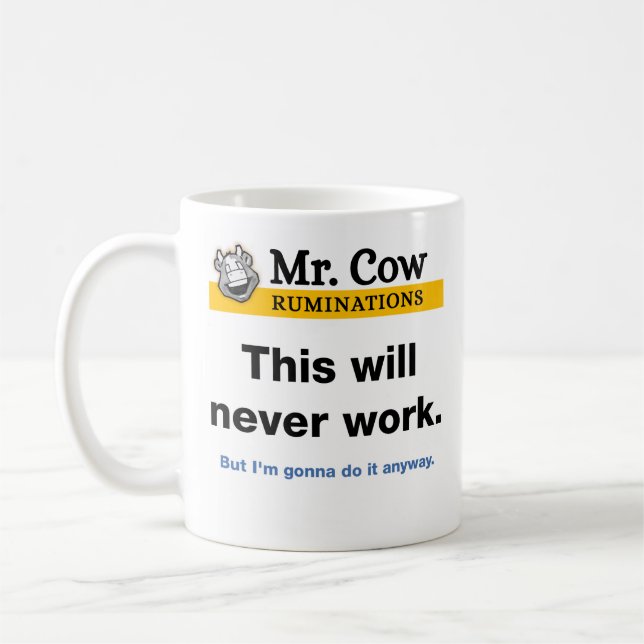 Mug M. Cow mug. Cela ne marchera jamais. Mais... (Gauche)