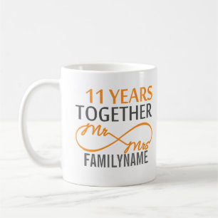 Mug M. et Mme 11th Anniversary