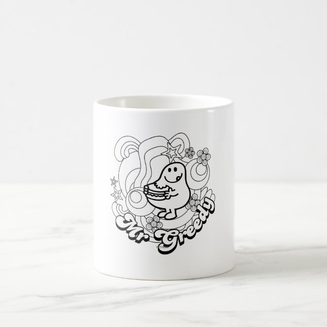 Mug M. Greedy | Black & White Swirls & Stars (Centre)
