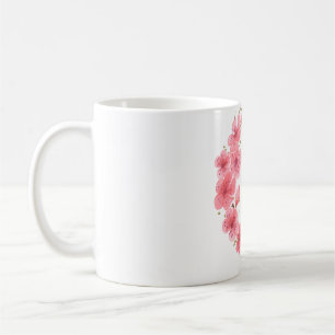 Mug M. Hanna a peint des motifs floraux et des fils d'