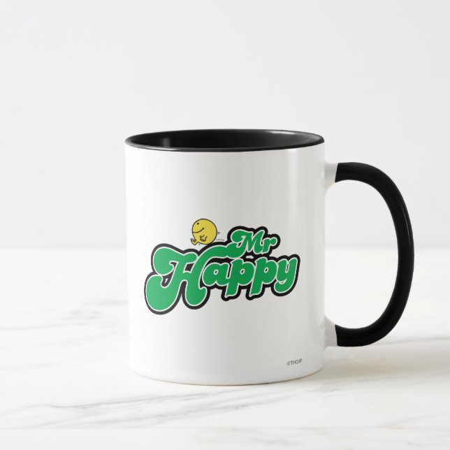 Mug M. Happy Glissant Vers Le Bas Vert (Droite)