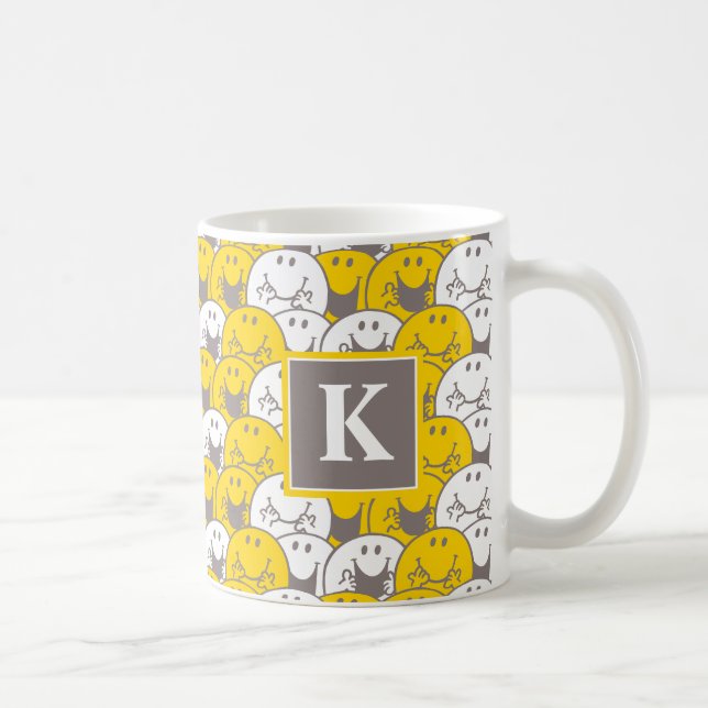 Mug M. Happy | Motif de sourires clignotant | Monogram (Droite)