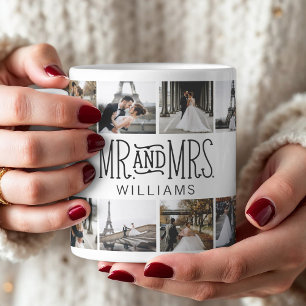 Mug M. & Mme Custom Eight Photo Hand Lettré