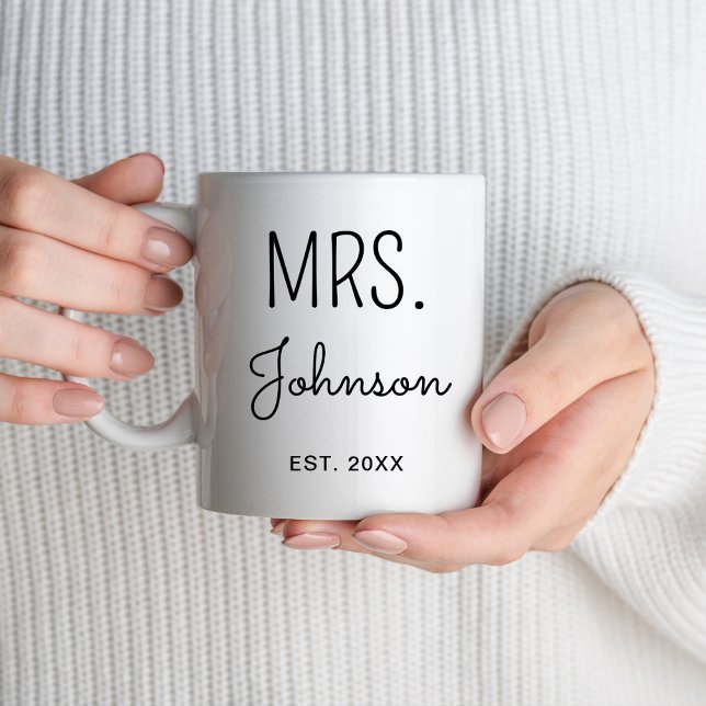Mug M. Mme Newlysée Lune de miel Mariage Cadeaux Fianç (Créateur téléchargé)