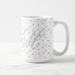 Mug M Premier monogramme Diamants blancs Imprimer