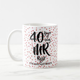 Mug M. Right et Mme Always Right Fun 40e anniversaire