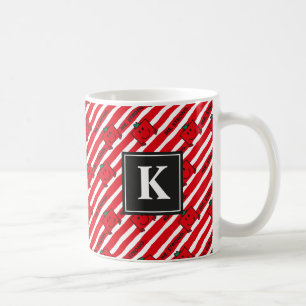 Mug M. Strong   Motif Red Stripes   Monogramme