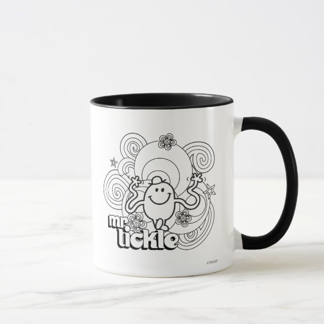 Mug M. Tickle | Black & White Swirls & Stars (Droite)