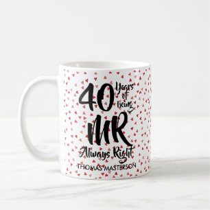 Mug M. Toujours Juste Fun 40e Anniversaire de Mariage 