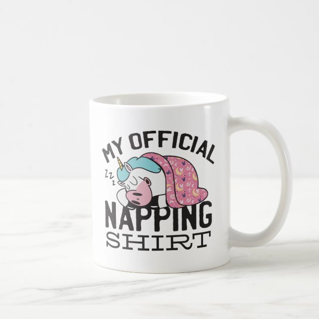 Mug Ma chemise de sieste officielle - Lazy sommeil Uni (Droite)