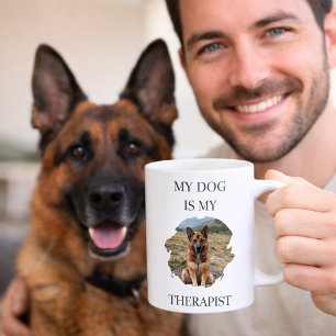 Mug Ma chienne est ma thérapeute photo noir