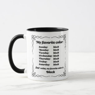 Mug Ma couleur préférée est le noir