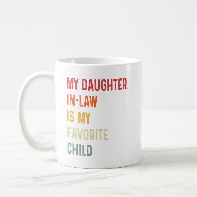 Mug Ma Fille En Droit Est Mon Cadeau Favori Retro Enfa (Gauche)