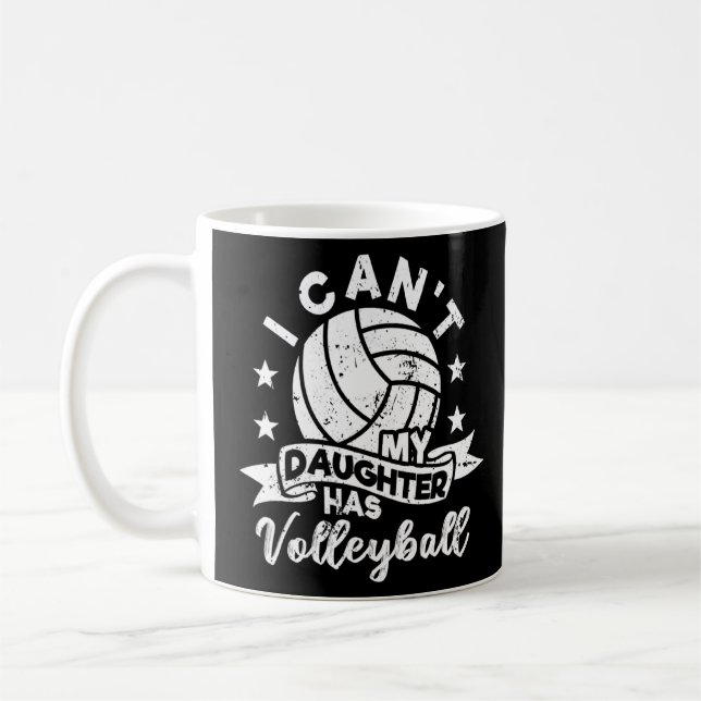 Mug Ma fille n'a pas de volley-ball papa maman parent (Gauche)