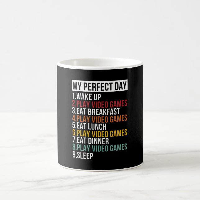 Mug Ma Journée Parfaite Pour Les Jeux De Joueurs Vidéo (Centre)