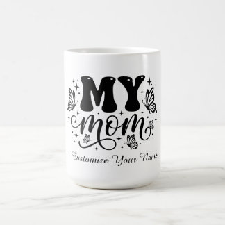 Mug Ma maman T-shirt esthétique papillon pour la fête