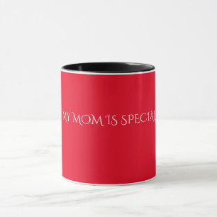 Mug 'MA MÈRE EST SPÉCIALE' Ballons rouges deux tonneau
