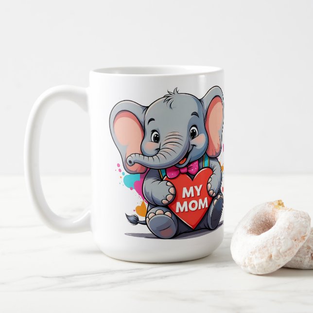 Mug ma mère- mère jour- éléphant (Avec donut)