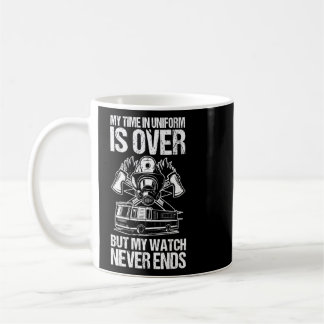 Mug Ma montre ne finit jamais drôle pompier retraité P