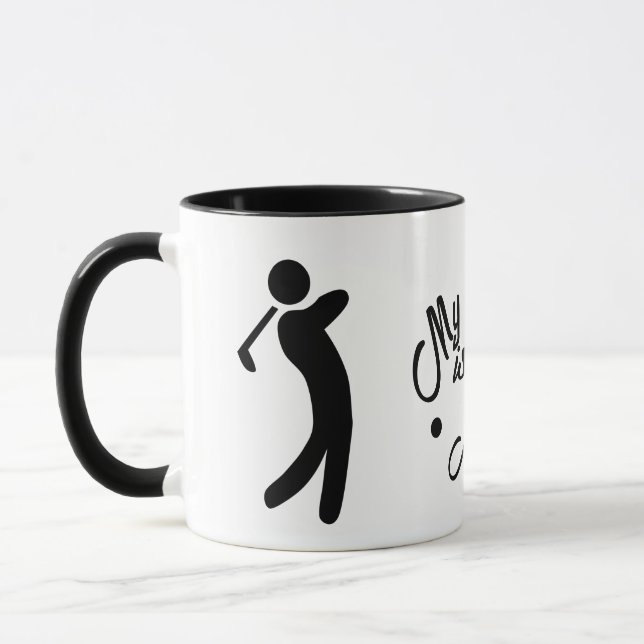 Mug MA PASSION est du golf. Texte modifiable (Gauche)