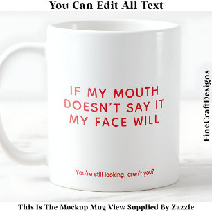 Mug Ma tête n'a pas de filtre 080 Citation drôle et sa