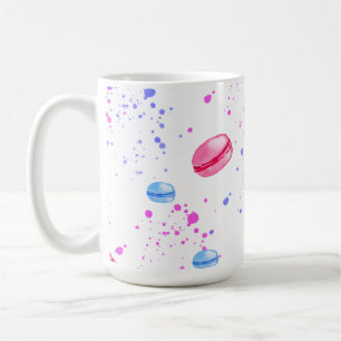 Mug Macarons appétissants en plaques d'aquarelle