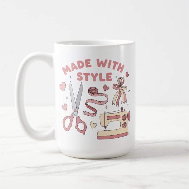 Mug Machine à coudre mignonne faite avec style Tailor (Gauche)