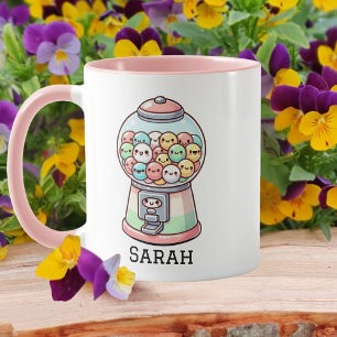 Mug Machine à godeball, Aquarelle, Drôle, Coloré