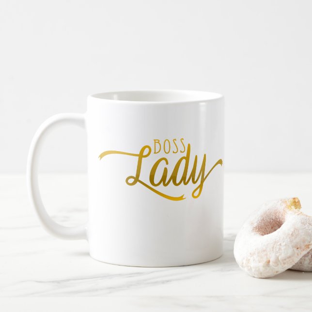 Mug Madame drôle Appreciation Gift de patron d'or de (Avec donut)