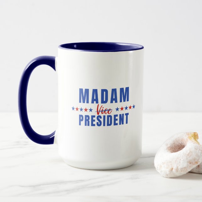 Mug Madame la Présidente Election 2024 Kamala Harris (Avec donut)
