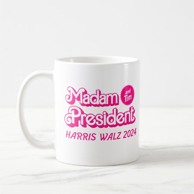 Mug Madame la Présidente, Tim en rose (Gauche)